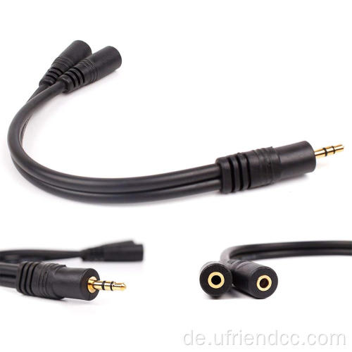 USB-Splitter Tesco Gold-plattierte Kopfhörer Split-Adapter mit